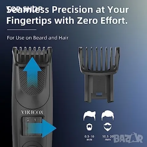 Нова Безжична електрическа машинка тример за подстригване на коса брада/Мъже, снимка 3 - Тримери - 50239982