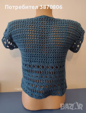 Блуза с къс ръкав размер S, снимка 3 - Блузи с дълъг ръкав и пуловери - 49430822