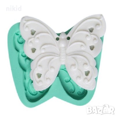 Пеперуда с дупки голяма силиконов молд форма гипс фондан шоколад , снимка 2 - Форми - 40513195