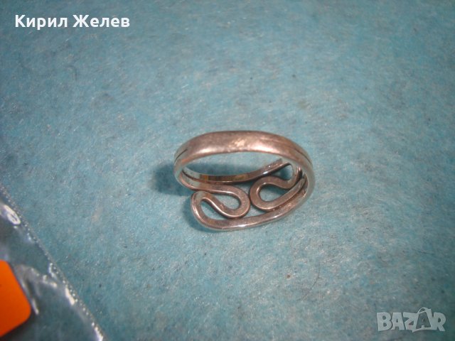 СТАР СРЕБЪРЕН ПРЪСТЕН СРЕБРО 925 АЖУРНА МАЙСТОРСКА РЪЧНА ИЗРАБОТКА АРТ ДЕКО БИЖУ 26892, снимка 9 - Пръстени - 34895528