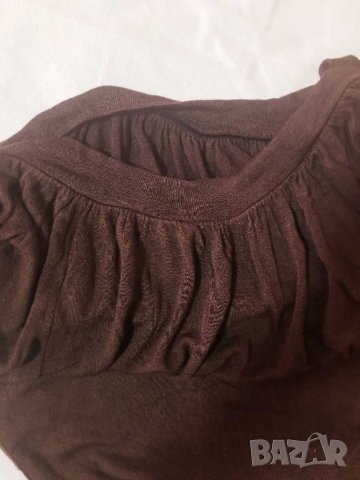 Кафяв блузон/туника, снимка 2 - Блузи с дълъг ръкав и пуловери - 26475764