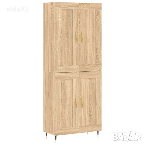 vidaXL Висок шкаф, дъб сонома, 69,5x34x180 см, инженерно дърво（SKU: 3199668）
