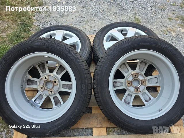 Лети джанти 15ки 4х100 Suzuki + летни гуми 185/60/15 Hankook, снимка 9 - Гуми и джанти - 55845614