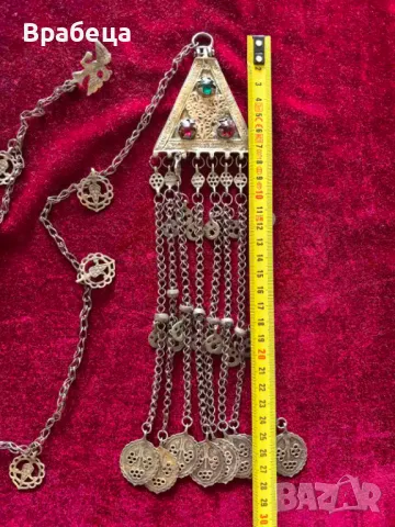 Възрожденски сребърен накит. Косичник, снимка 4 - Антикварни и старинни предмети - 50412551