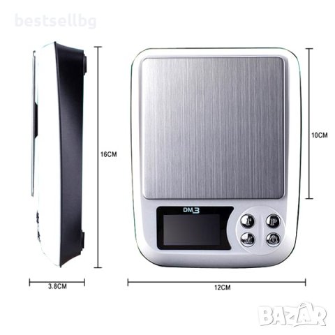 Акумулаторна кухненска везна бижутерска кантар 0.01 злато храна кафе, снимка 3 - Везни - 40190369