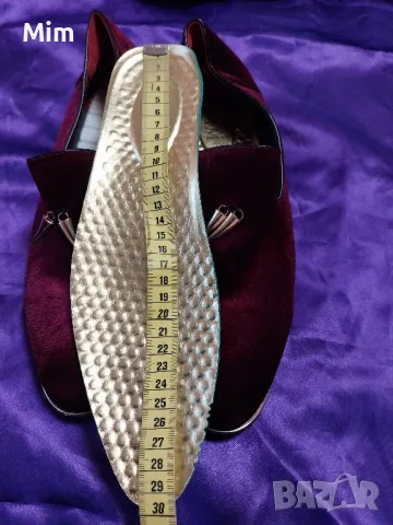 44 Мъжки кадифени обувки/ мокасина/със златист рог, снимка 4 - Мокасини - 48463739