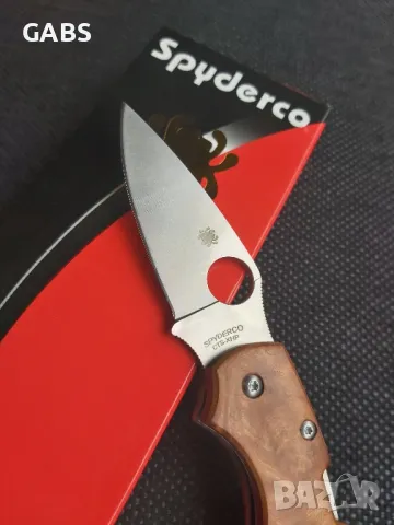 Сгъваем нож Spyderco Chaparral,дръжка Birdseye Maple, снимка 6 - Ножове - 49641620