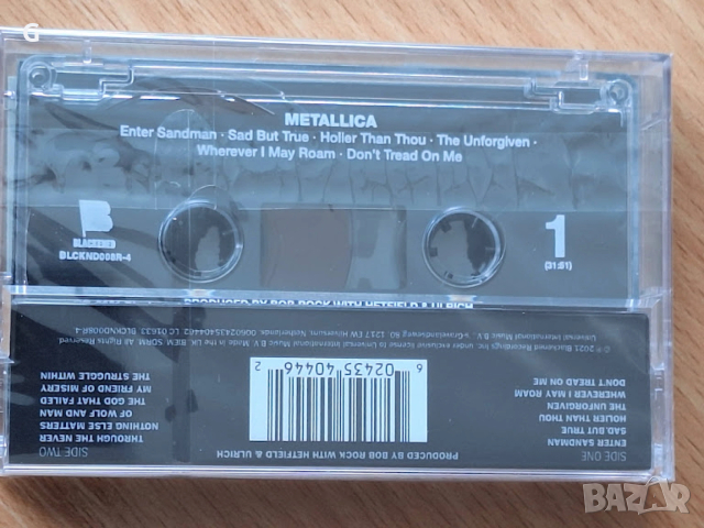 Аудио касета Metallica - The Black Album, Нова, UK издание., снимка 2 - Аудио касети - 54073650
