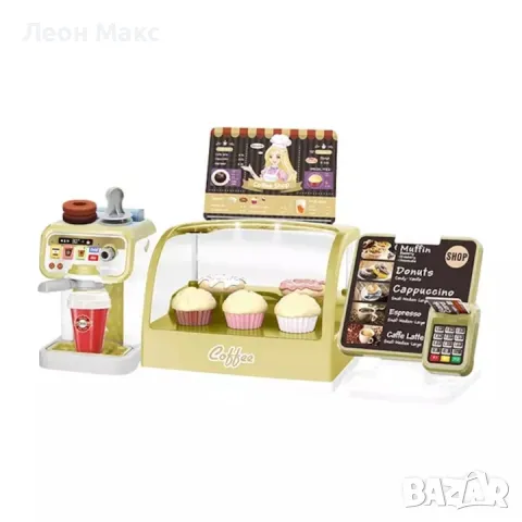 Комплект за бързо хранене десерти с каса, еспресо машина, аксесоари, снимка 12 - Образователни игри - 48301774