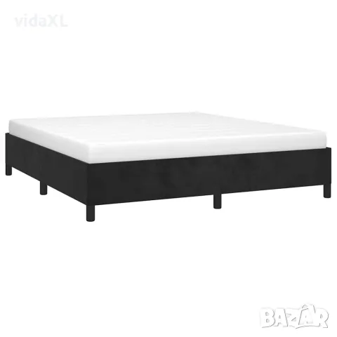 vidaXL Рамка за легло без матрак, черна, 180x200 см, кадифе, снимка 3 - Спални и легла - 56147187