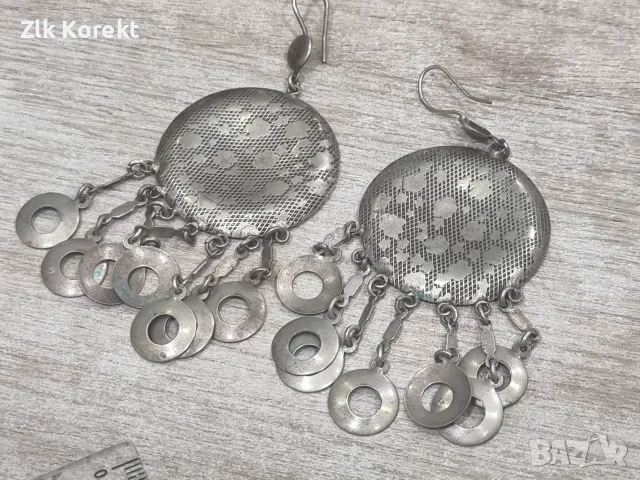 Масивни сребърни обеци, снимка 3 - Обеци - 55888913