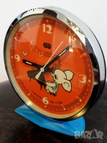 Стар анимиран будилник, настолен часовник, снимка 4 - Антикварни и старинни предмети - 54156628