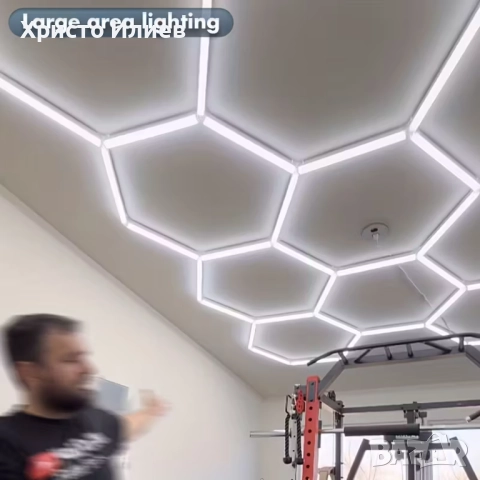 Осветление за гараж голяма LED Лед лампа за магазин фризьорски салон студио барбершоп, снимка 6 - Лед осветление - 52628313