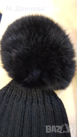Зимна шапка с естествен пух, снимка 10 - Шапки - 42804124