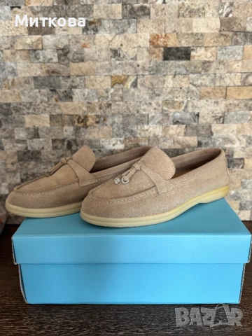 Дамски велурени мокасини, снимка 3 - Дамски ежедневни обувки - 54200912