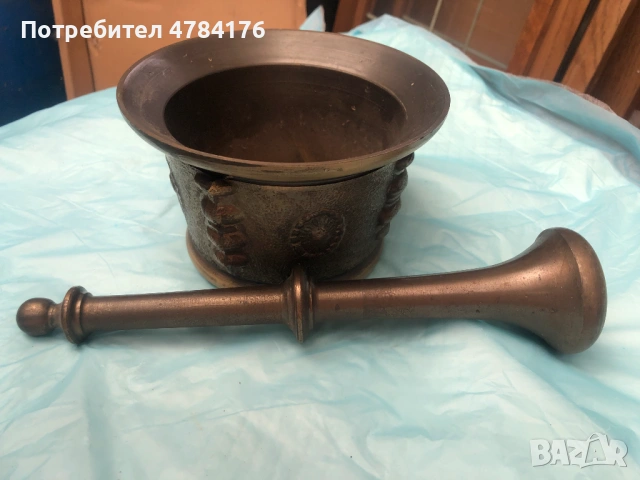 продавам старинно бронзово хаванче с чукало, снимка 2 - Антикварни и старинни предмети - 54073571