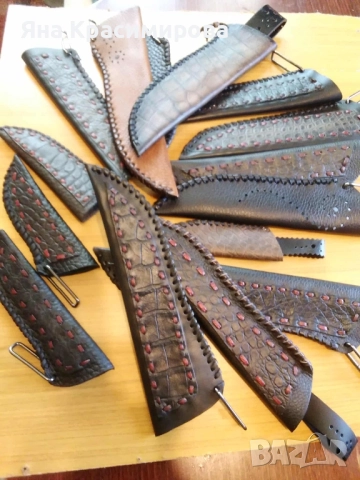 Кания от естествена кожа , снимка 7 - Ножове - 51564409