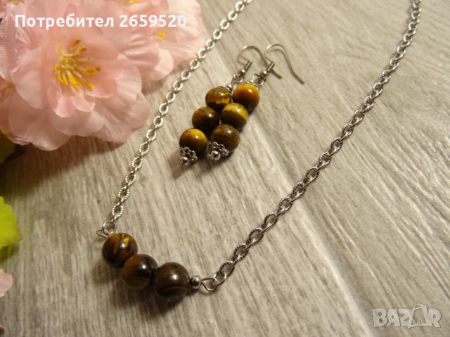 Обеци от естествен камък, снимка 3 - Обеци - 39568205