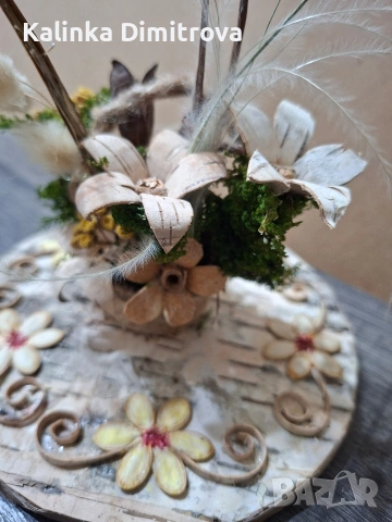Декорации с цветя-ръчна изработка., снимка 4 - Декорация за дома - 53130876