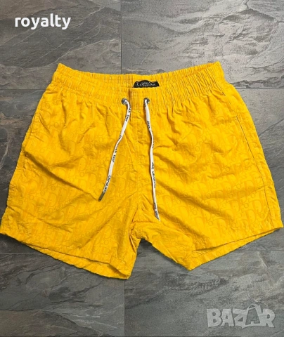 Christian Dior Нови Жълти Летни Мъжки Шорти Диор 