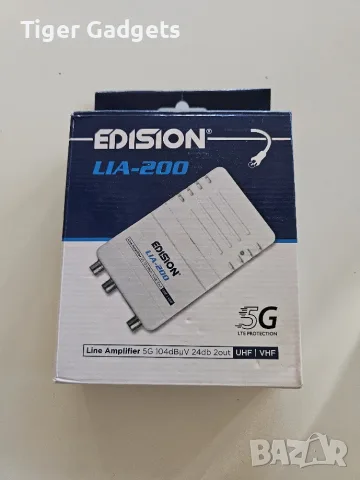 Линеен усилвател EDISION LIA-200 5G UHF/VHF 24dB с 2 изхода, снимка 6 - Приемници и антени - 55741767