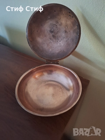 Меден съд с капак , снимка 2 - Антикварни и старинни предмети - 52258045