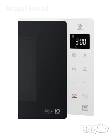 Микровълнова печка LG Smart Inverter MS23NECBW – 23L, 1000W, бяла, снимка 5 - Микровълнови - 54287379