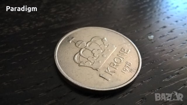 Mонета - Норвегия - 1 крона | 1978г.