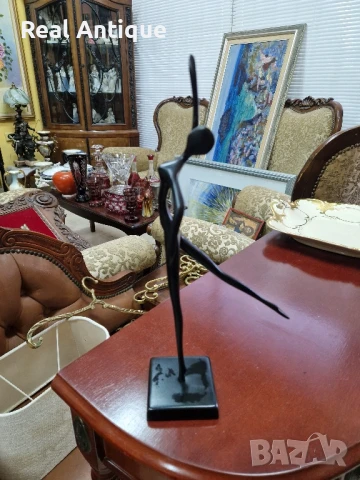 Страхотна антикварна метална фигура статуетка пластика , снимка 3 - Статуетки - 50821291