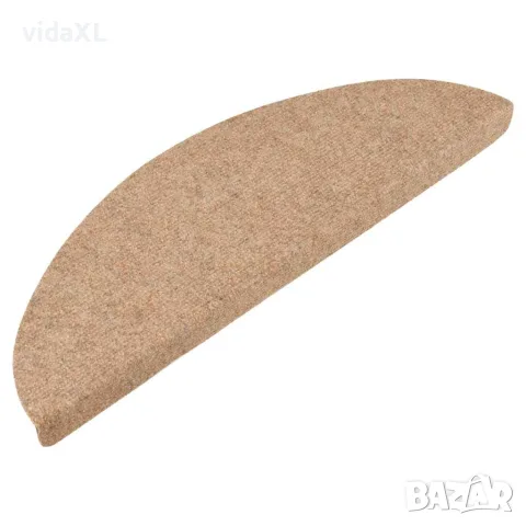 vidaXL Самозалепващи стелки за стълби, 15 бр, 56x17x3 см, бежови, снимка 3 - Изтривалки - 56145981