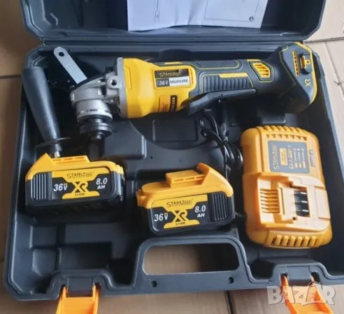 нов Акумулаторен Ъглошлайф STAHLMAYER 36V 8,0AH x2 Батерии и зарядно, снимка 3 - Други инструменти - 49271099