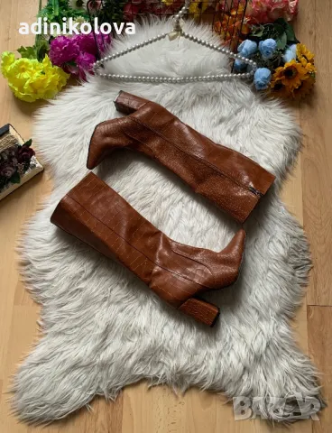 Нови кафяви ботуши, снимка 3 - Дамски ботуши - 39592828