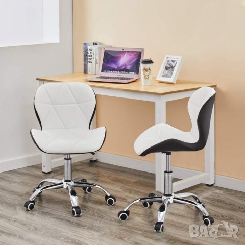 Ергономичен офис стол в черно и бяло МОДЕЛ 252, снимка 7 - Столове - 38951273