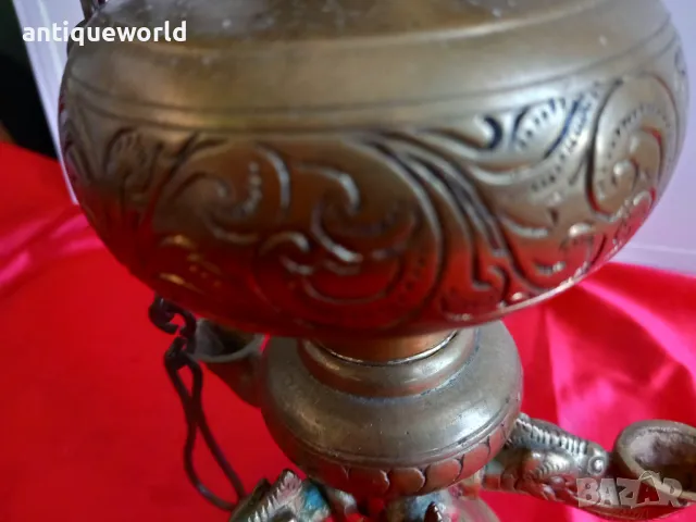 Рядка Стара Будистка Храмова Маслена Лампа, снимка 3 - Антикварни и старинни предмети - 48048578