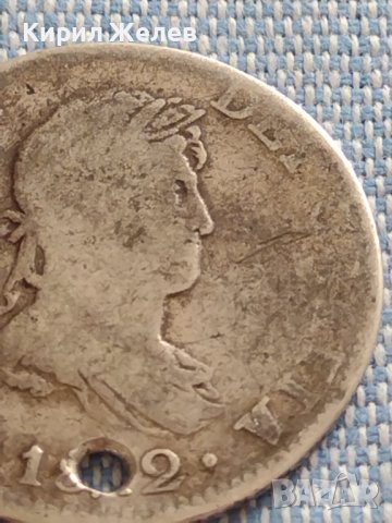Сребърна монета 2 реала 1822г. Фернандо седми Мексико 13693, снимка 3 - Нумизматика и бонистика - 42915234