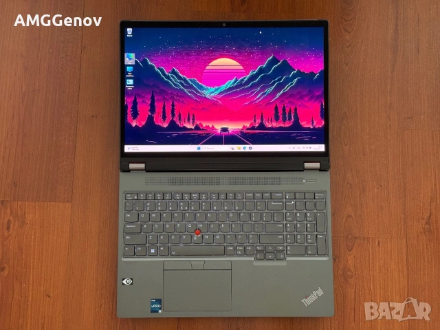 16’ UHD+4K Oled Touch/i7-12850HX/Tinkpad P16 Gen1/32GB DDR5/1TB SSD/RTX A1000, снимка 4 - Лаптопи за работа - 54042569