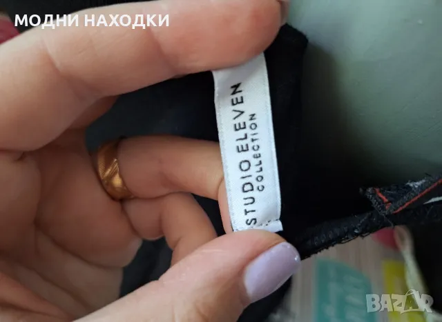 Черен потник с подплънки и цип, снимка 6 - Потници - 49796050