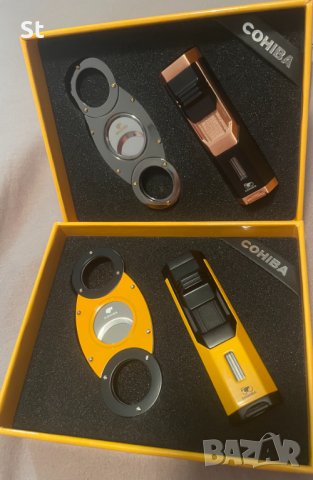 COHIBA подаръчен комплект запалка и ножица, снимка 2 - Запалки - 42114335
