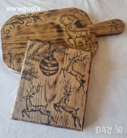 Дъска за рязане, сервирна, ръчно пирографирана, снимка 5 - Декорация за дома - 52869299