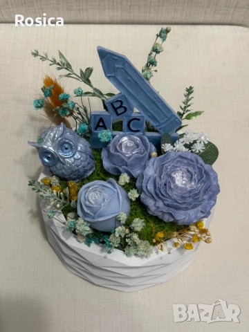 Сапунени цветя, снимка 10 - Подаръци за кръщене - 51537682