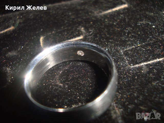 СТОМАНЕН ПРЪСТЕН с ОТВЪТРЕ ВГРАДЕН СКЪПОЦЕНЕН КАМЪК МНОГО ОРИГИНАЛЕН ТИП ХАЛКА 19695, снимка 8 - Пръстени - 32101929