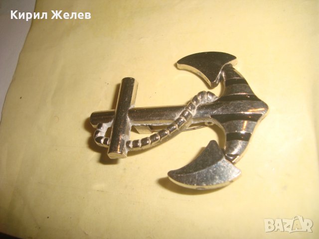 СТАРА СРЕБРИСТА БРОШКА - КОТВА ВИНТИДЖ СТИЛ 22947, снимка 4 - Други - 33737042