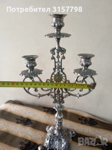Бароков свещник, снимка 6 - Други ценни предмети - 50565000