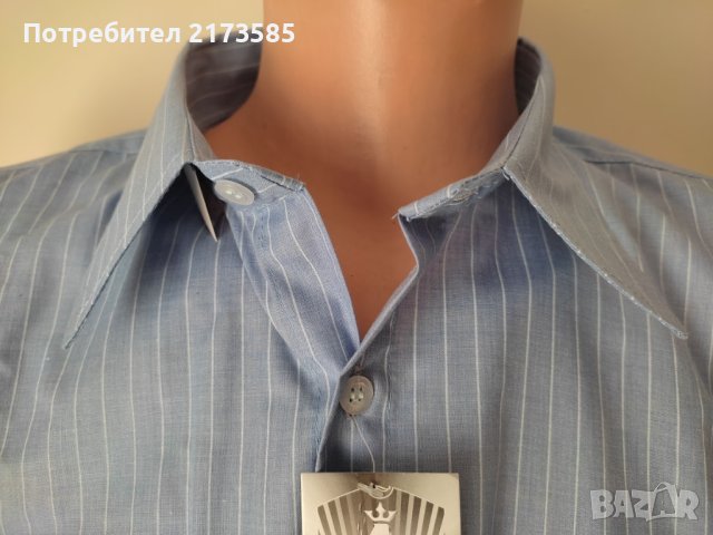 Продавам НОВА мъжка риза с дълъг ръкав райе, снимка 8 - Ризи - 42896146