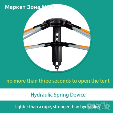 Къмпинг палатка автоматична 200x150x115 см, снимка 5 - Палатки - 52915460