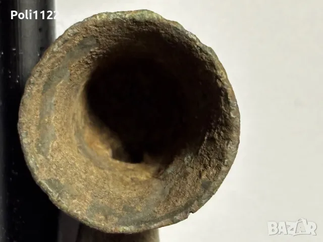 Османска бронзова лула, снимка 4 - Антикварни и старинни предмети - 49654552