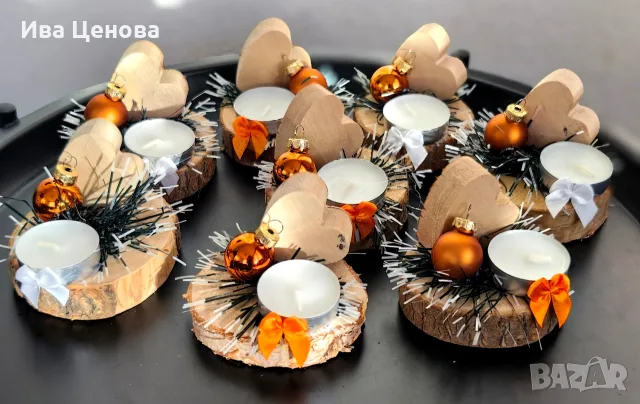 Коледни свещници , снимка 6 - Декорация за дома - 56368594