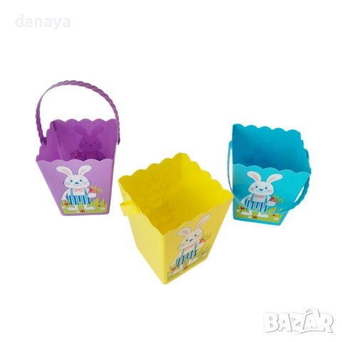 6257 Комплект великденски кофички за лакомства, 3 броя, снимка 5 - Декорация за дома - 52185656
