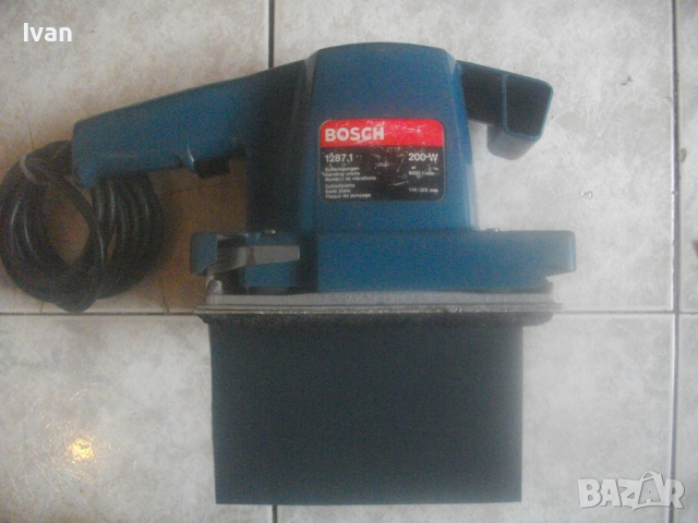 200 Вата Голям 215х114мм Виброшлаф Made in SPAIN-BOSCH-Правоъгълен-Синя Професионална Серия-ОТЛИЧЕН, снимка 2 - Други инструменти - 44736103