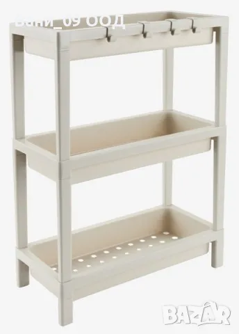 Пластмасова етажерка за баня на 3 нива 